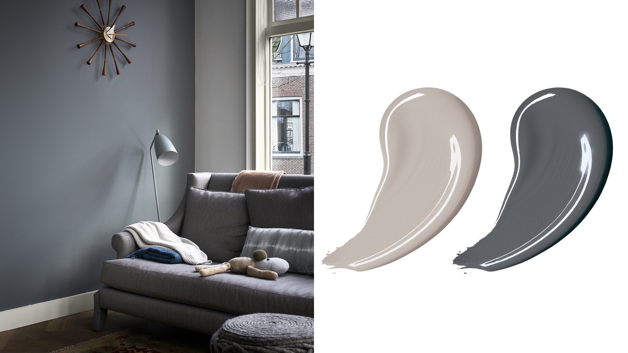 Stylove sede barevne schema Chcete nějakou elegantní barvu? Zvolte tmavě šedou. Když ji zkombinujete s nějakým světlejším odstínem, bude vaše domácnost působit pohodově.